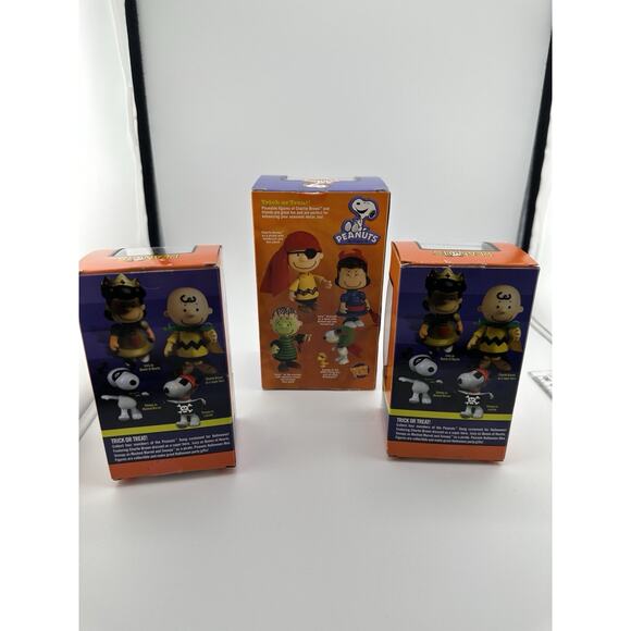 Set of 3 Forever Fun Peanuts Snoopy Halloween Figurines Pirate Masked Marvel Bar - Picture 10 of 10